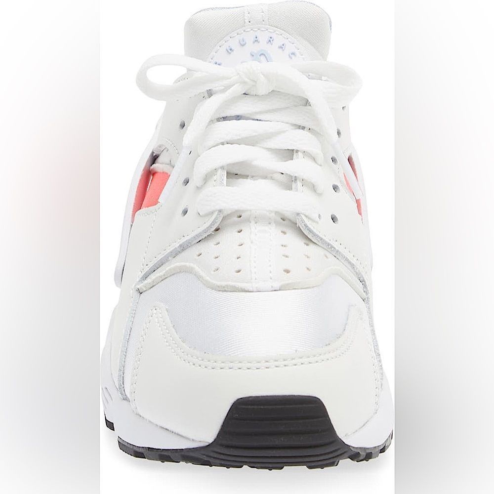 NIKE Women’s AIR HUARACHE White Bright Crimson Black Volt pink Size 7.5 - Picture 6 of 7